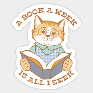 A Book a Week is all I Seek Sticker